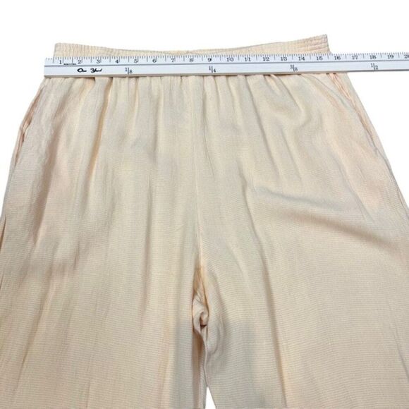 Diane von Furstenberg Vintage Pull On Pants Waffle Textured Yellow Size 1X - Picture 4 of 9